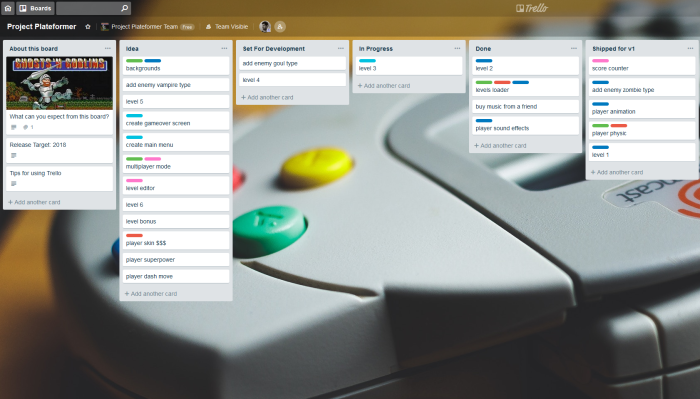 Gamedev Trello For Project Management